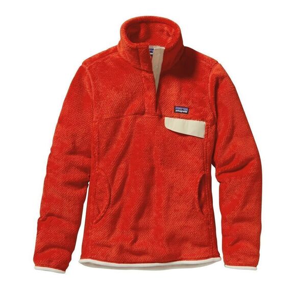 Patagonia Women's Re-Tool Snap Pullover Size S Eclectic Orange Red Delicious X-D - Picture 1 of 9